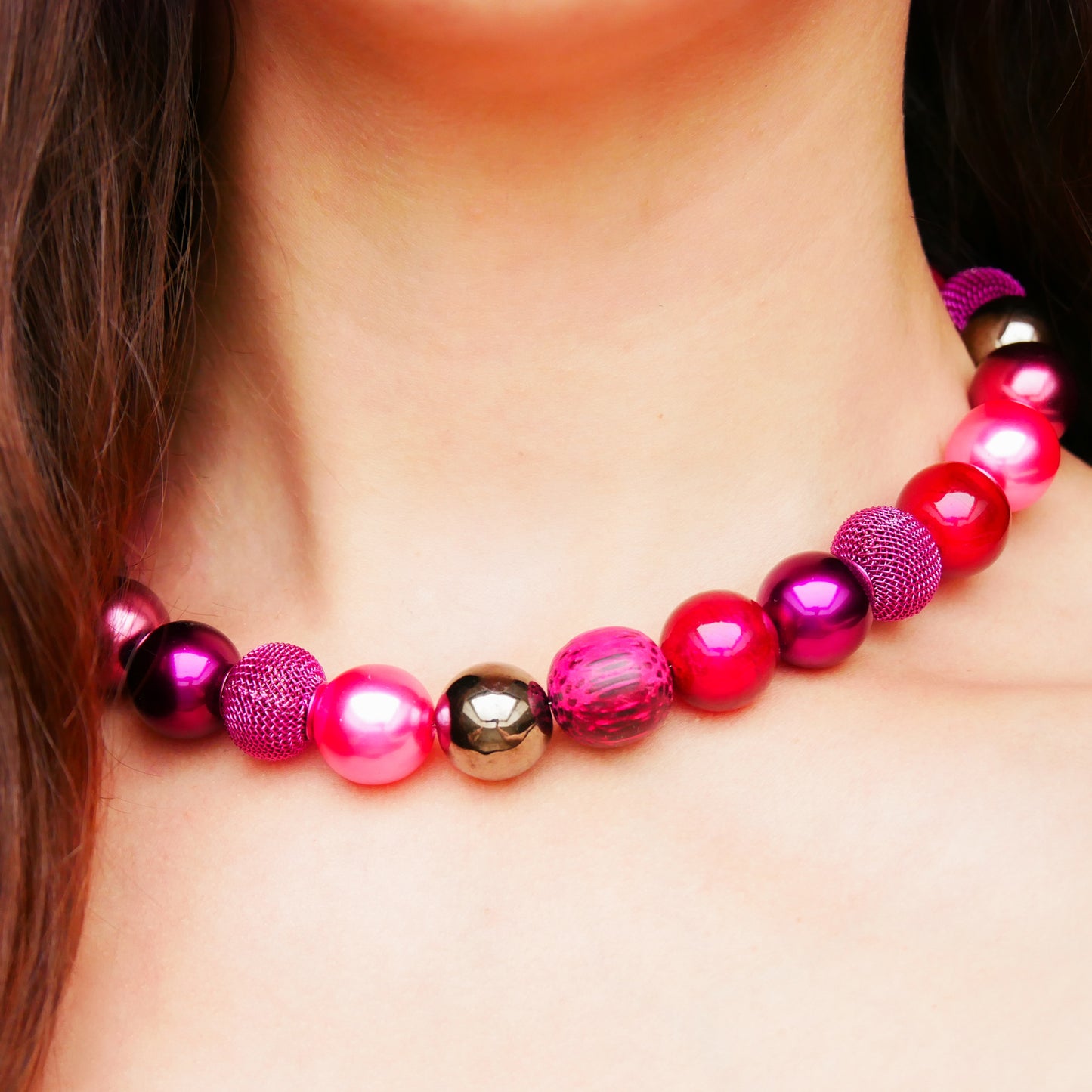 Perlenkette Raspberry
