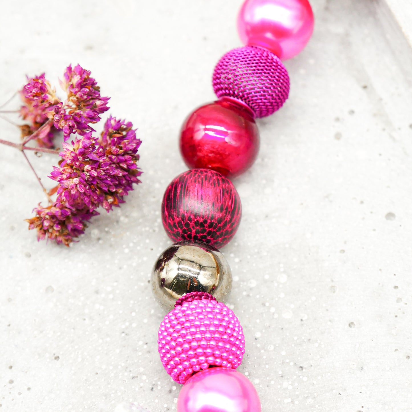 Perlenkette Raspberry
