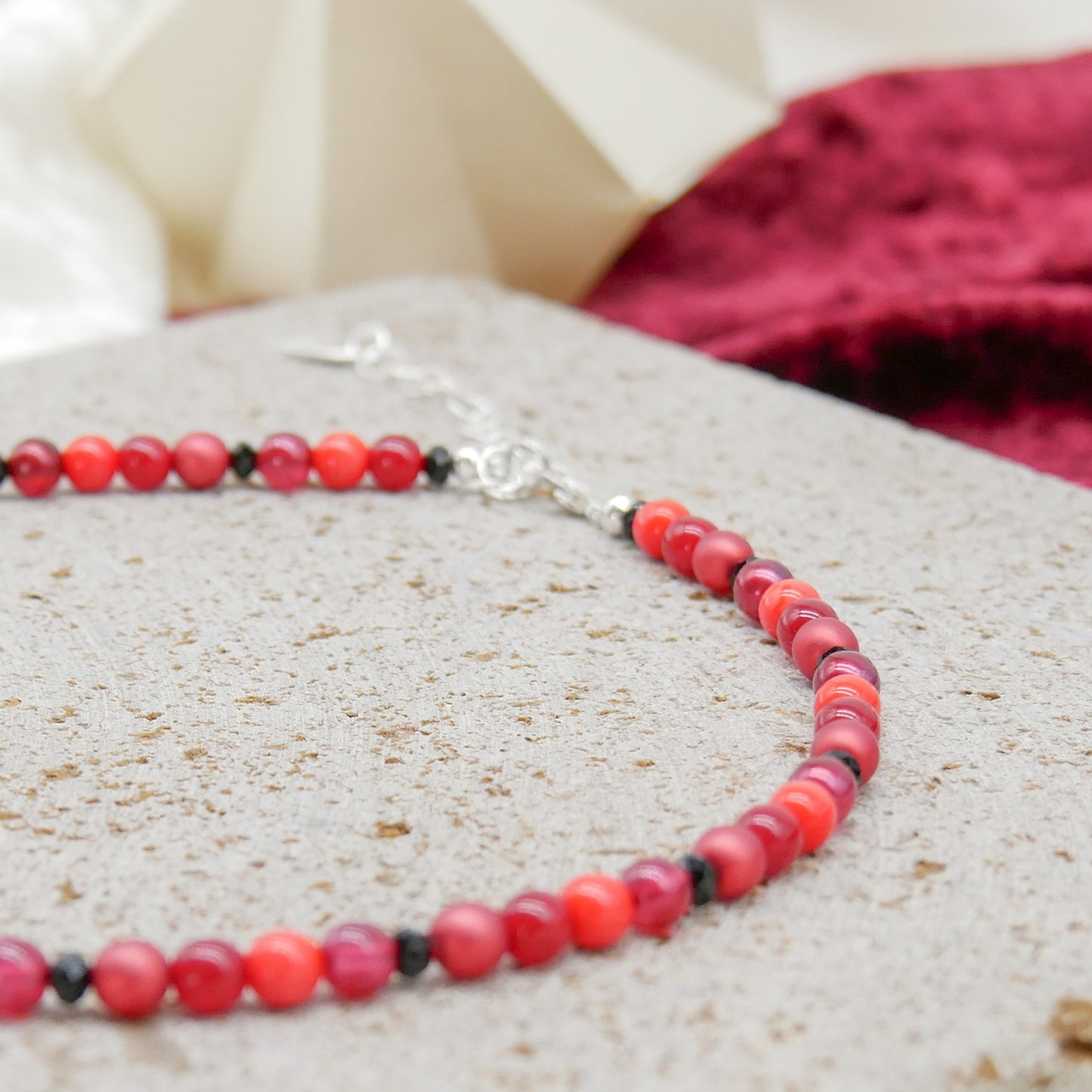 Perlenkette Red Rose