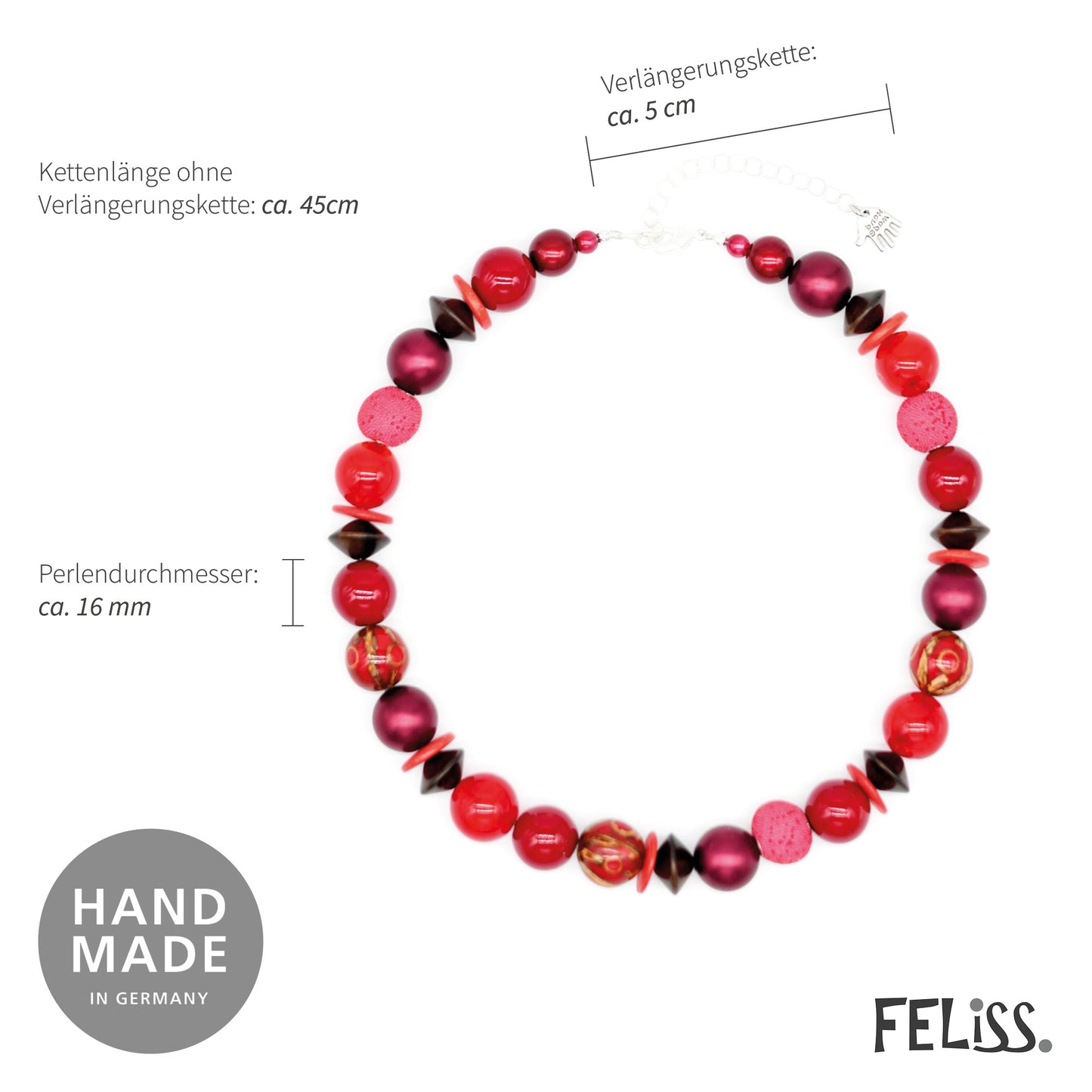 Perlenkette Cherry Kiss