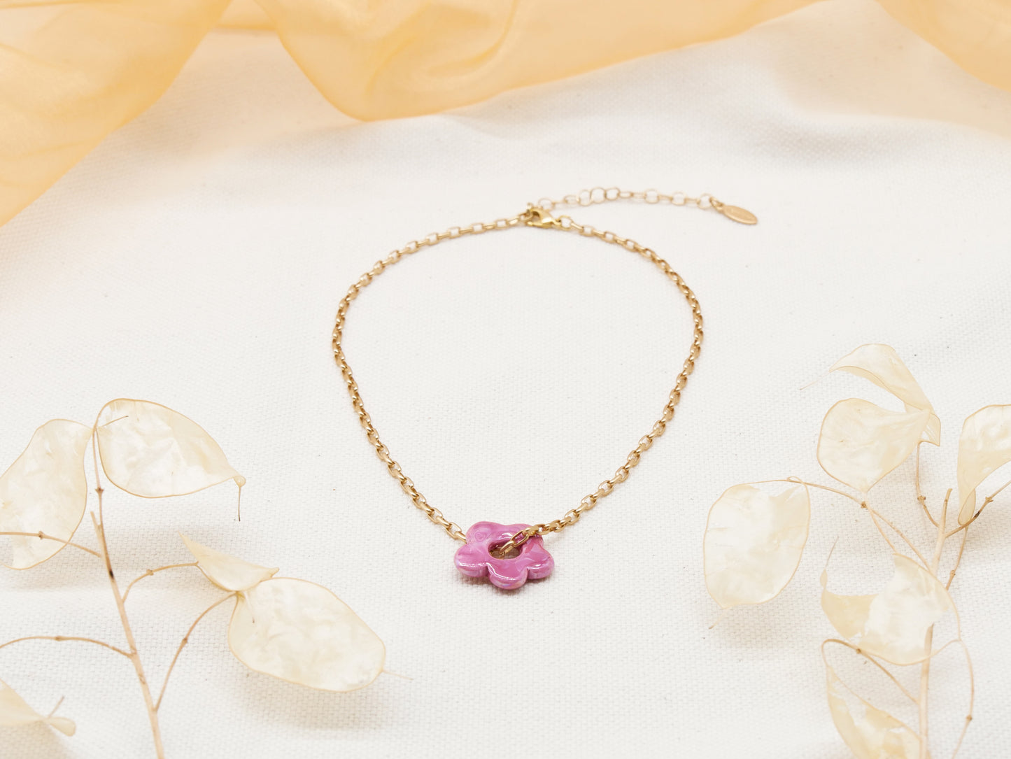 Kette Blossom Fuchsia
