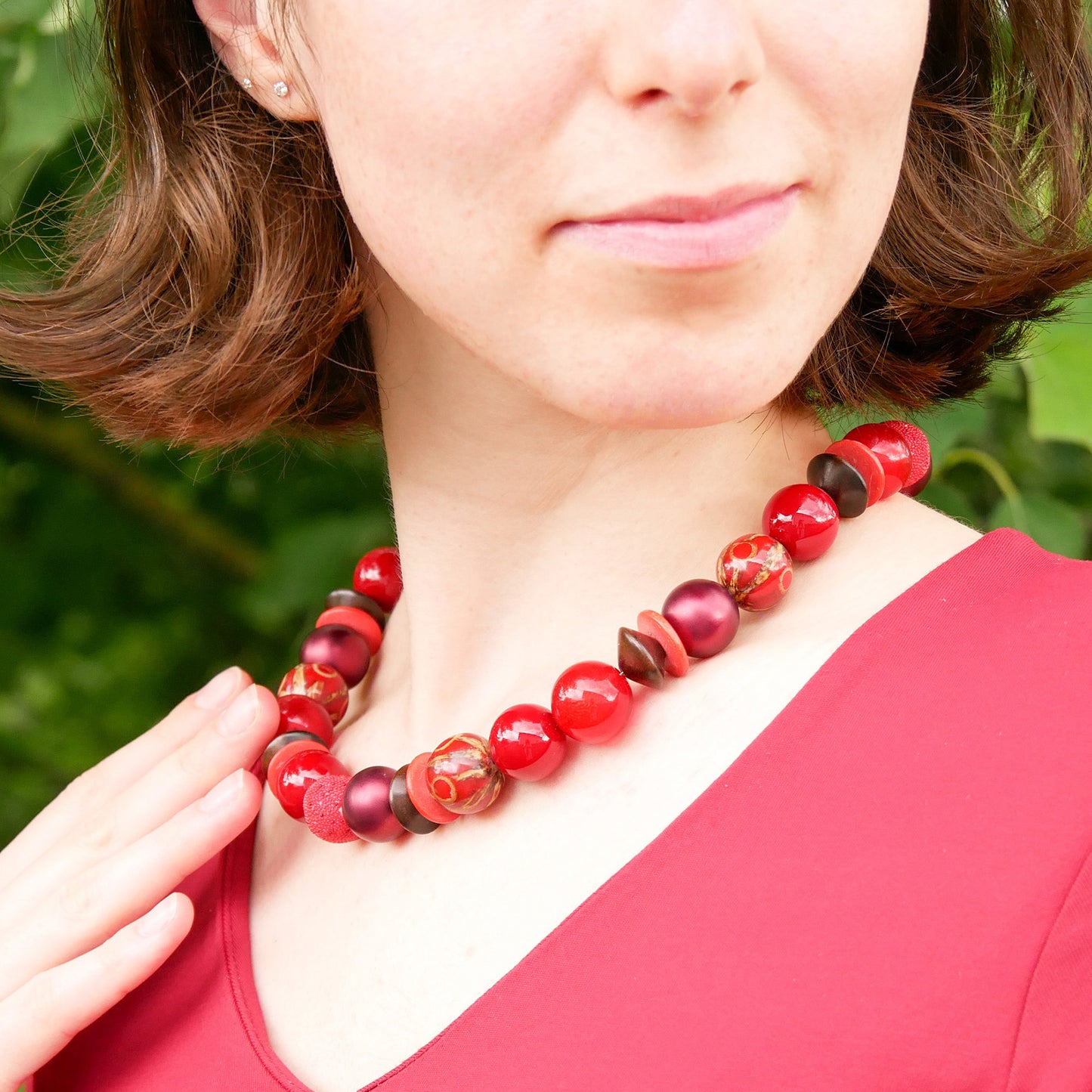 Perlenkette Cherry Kiss