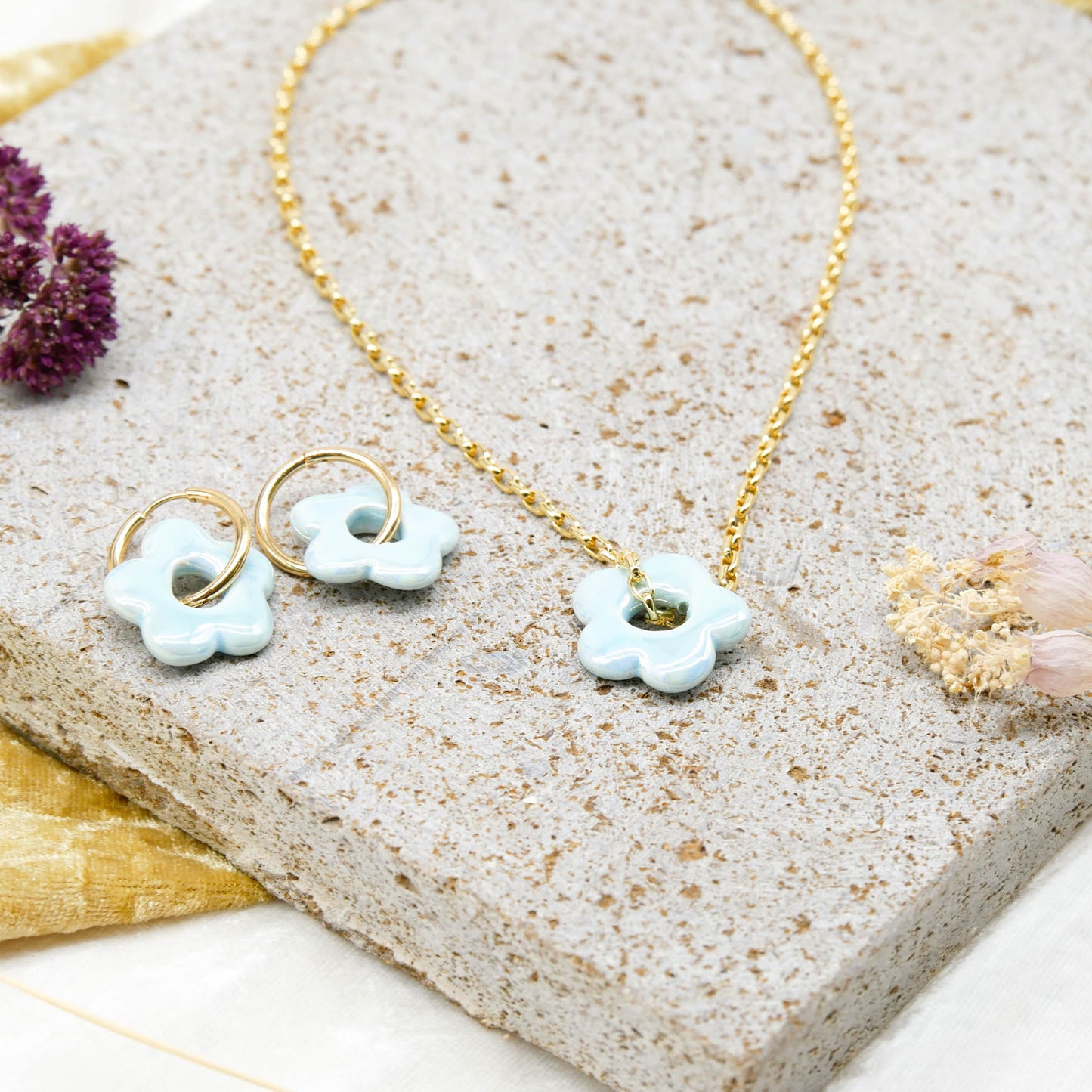 Ohrringe Blossom Blue