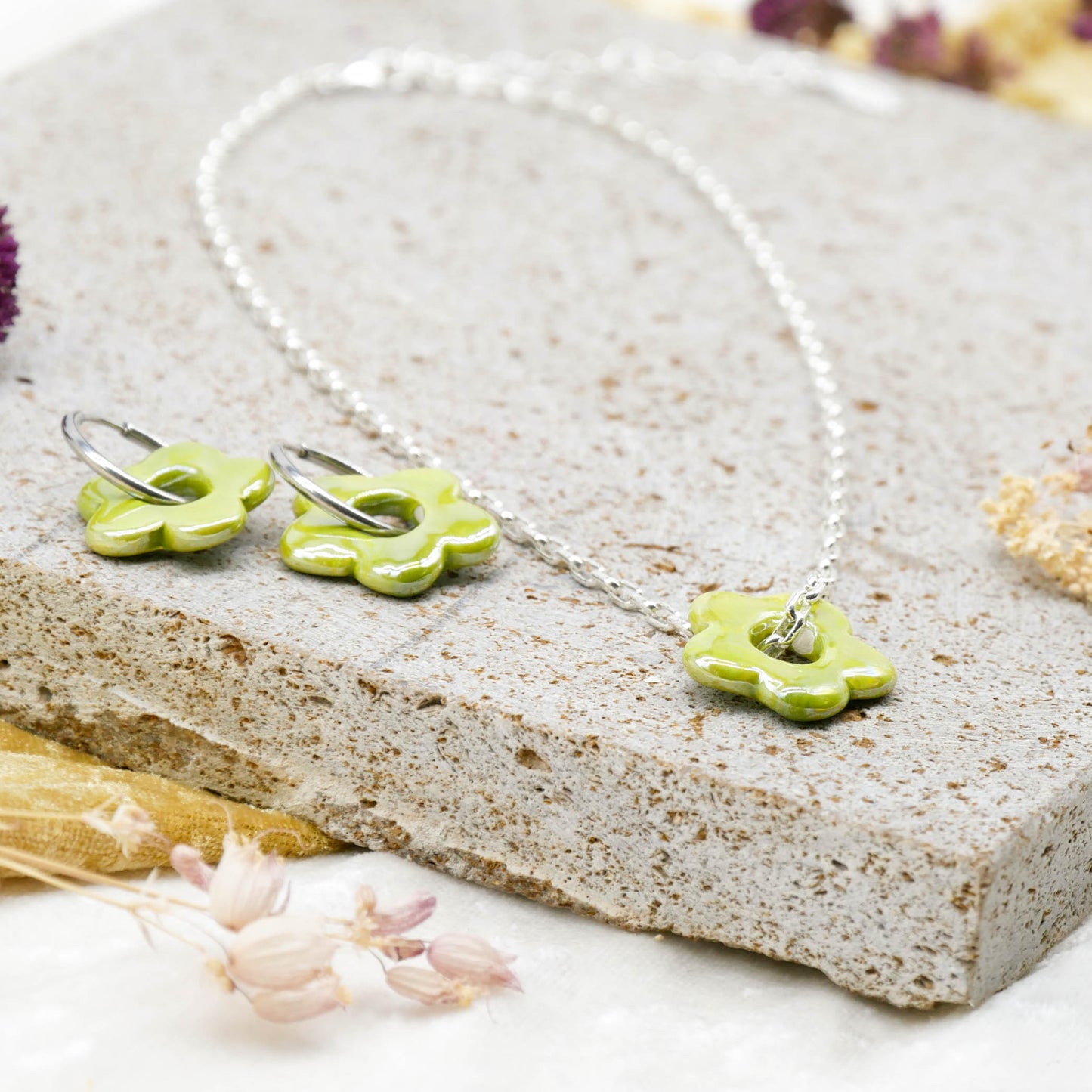 Kette Blossom Olive