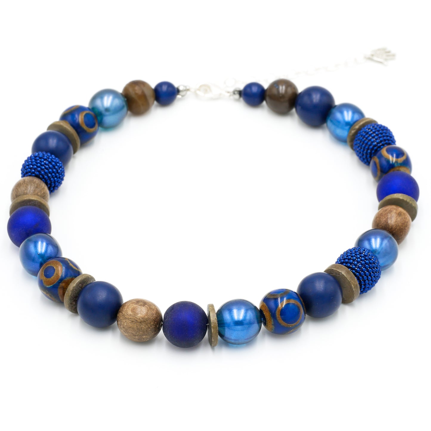 Perlenkette Indigo Wood