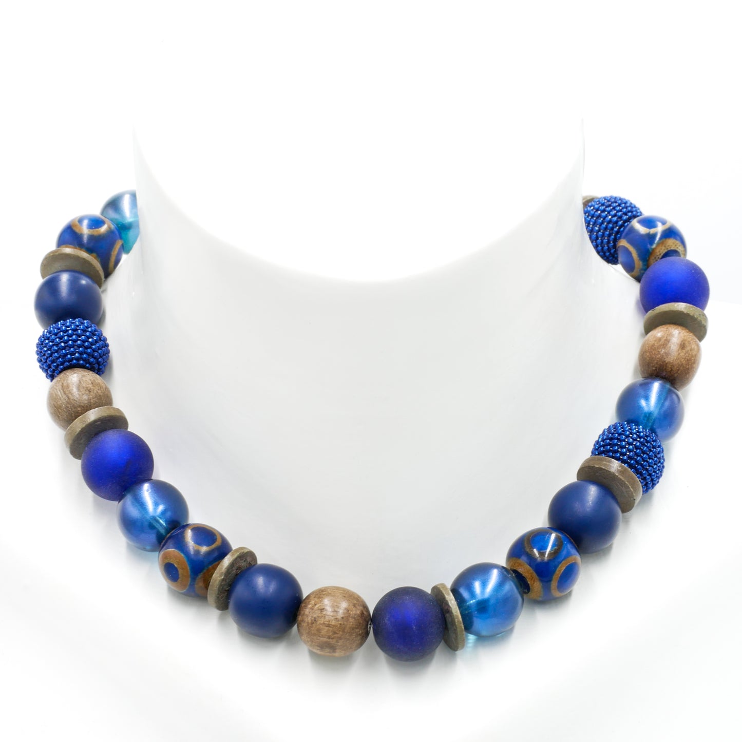 Perlenkette Indigo Wood