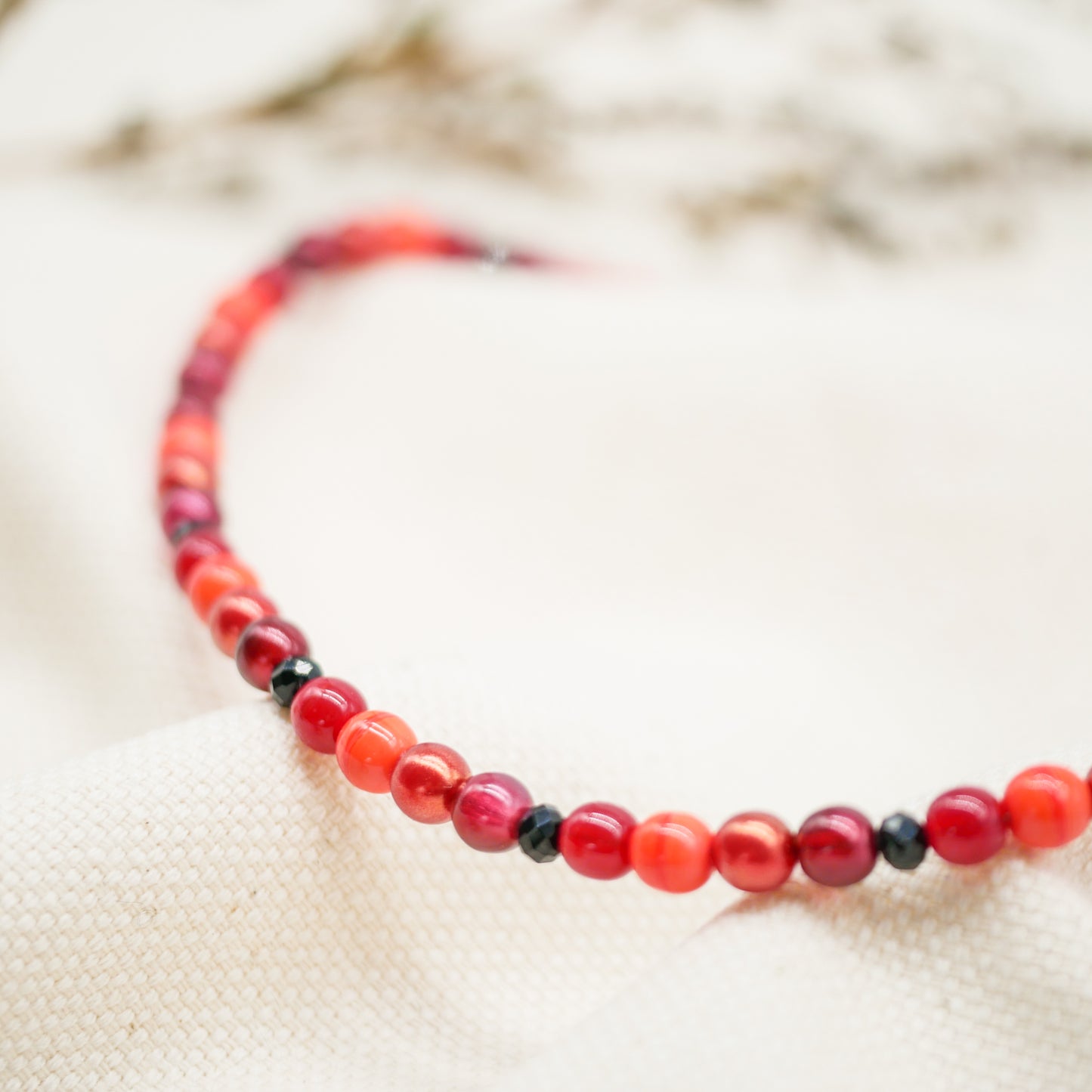 Perlenkette Red Rose