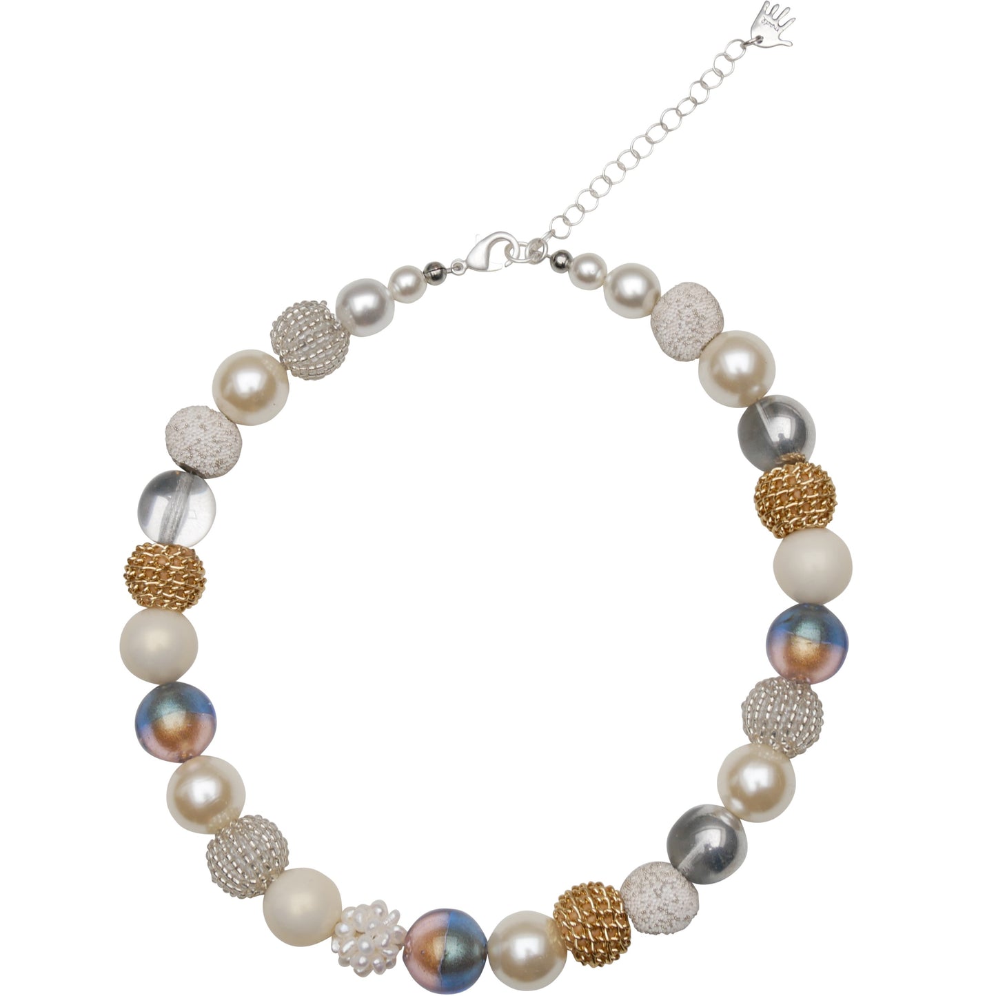 Perlenkette Champagner