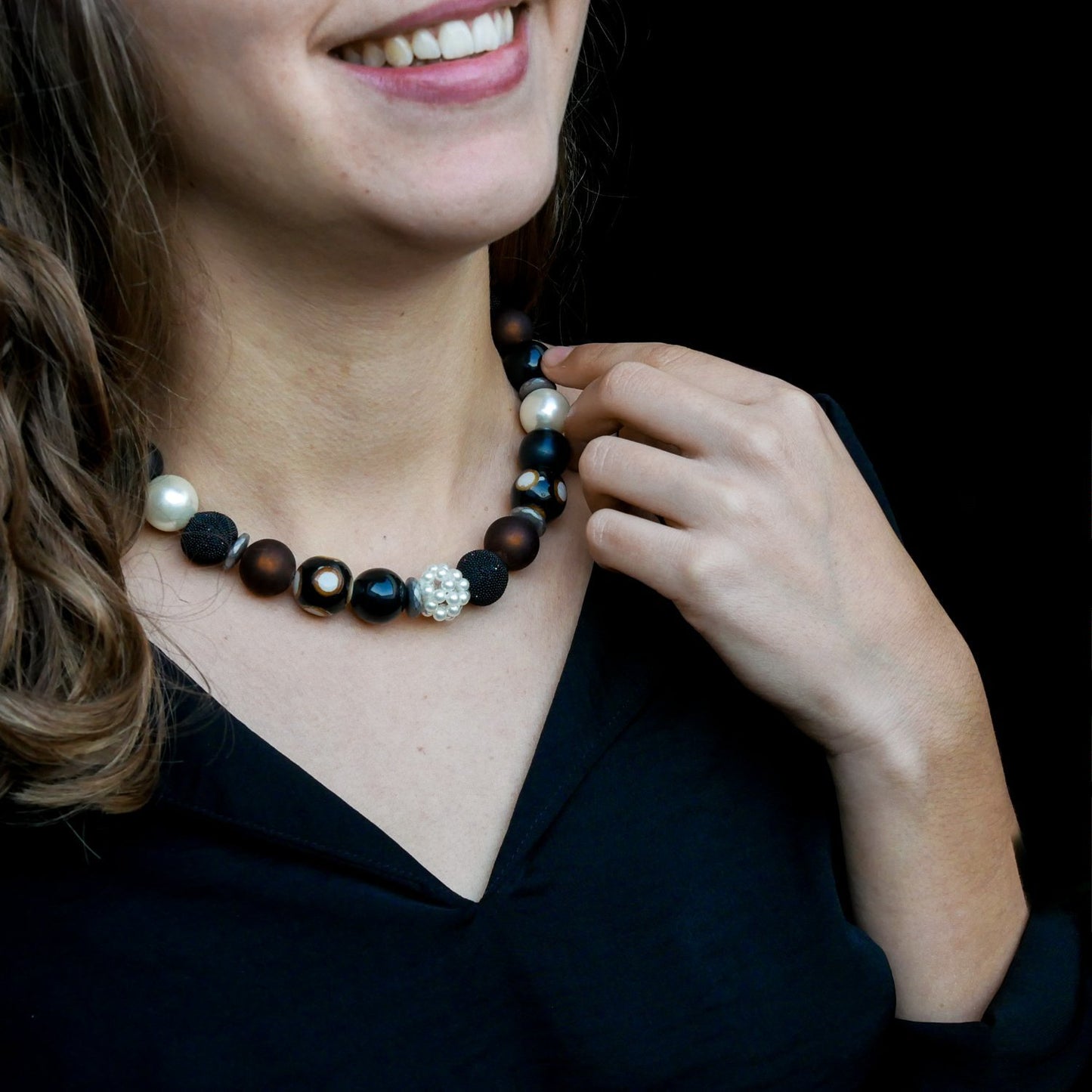 Perlenkette Black Desire