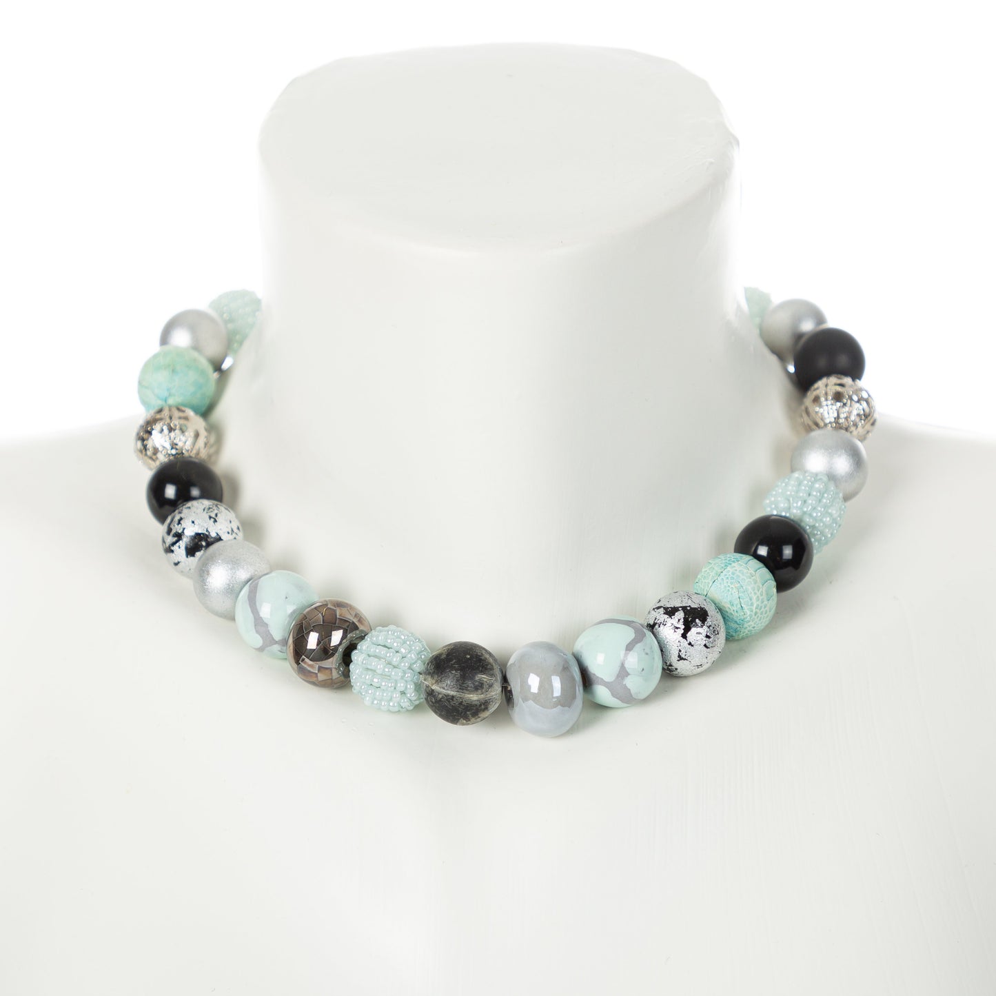 Perlenkette Black Mint