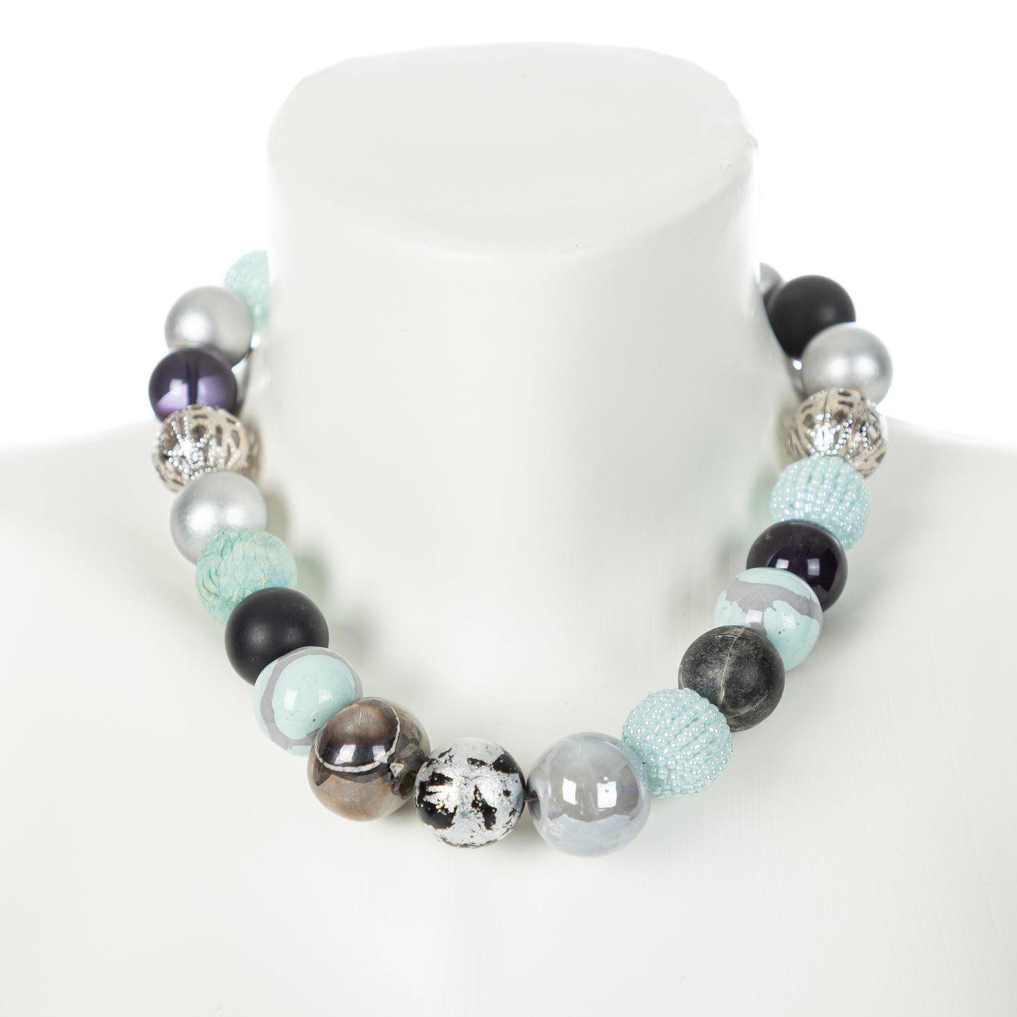 Perlenkette Black Mint