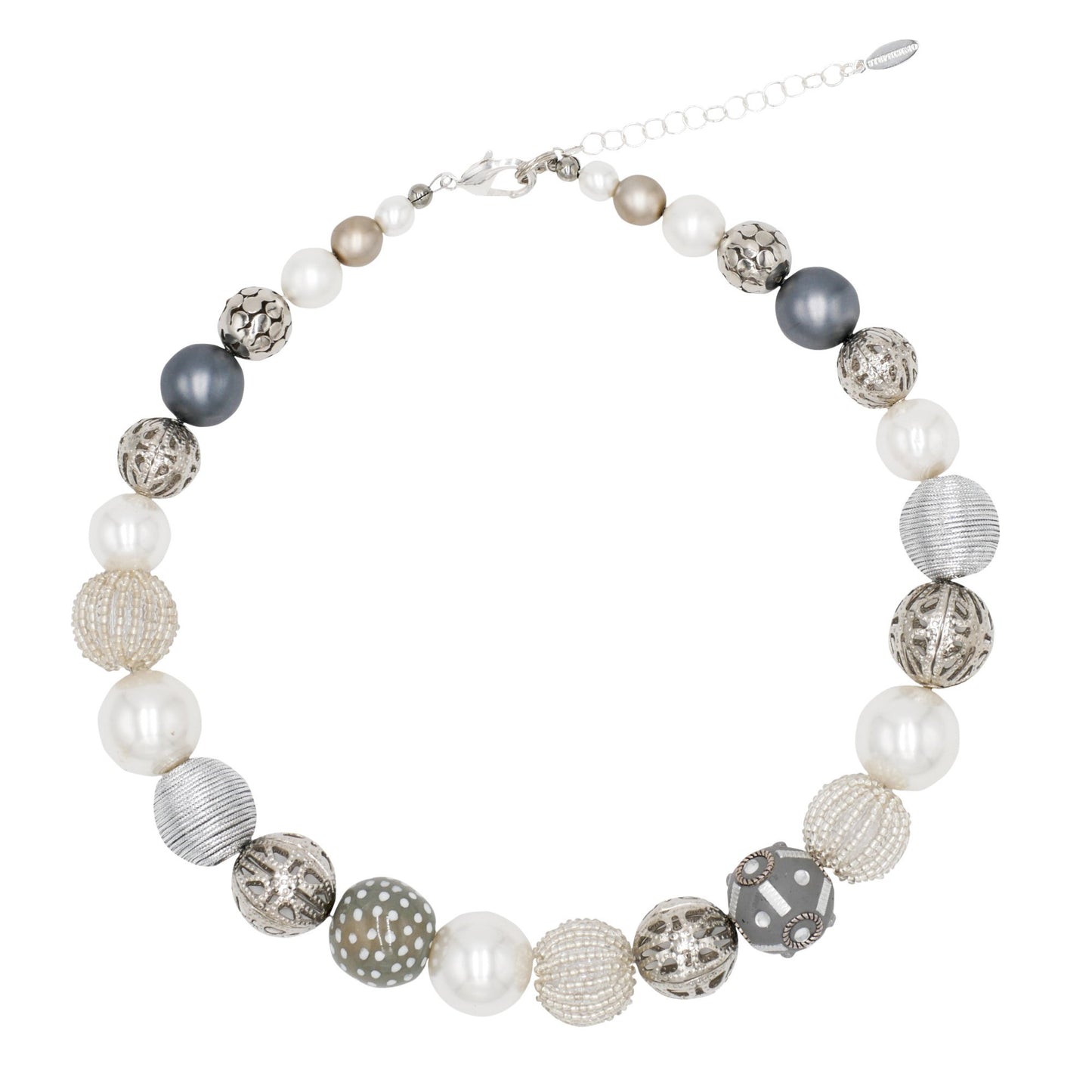 Perlenkette Classic Silver