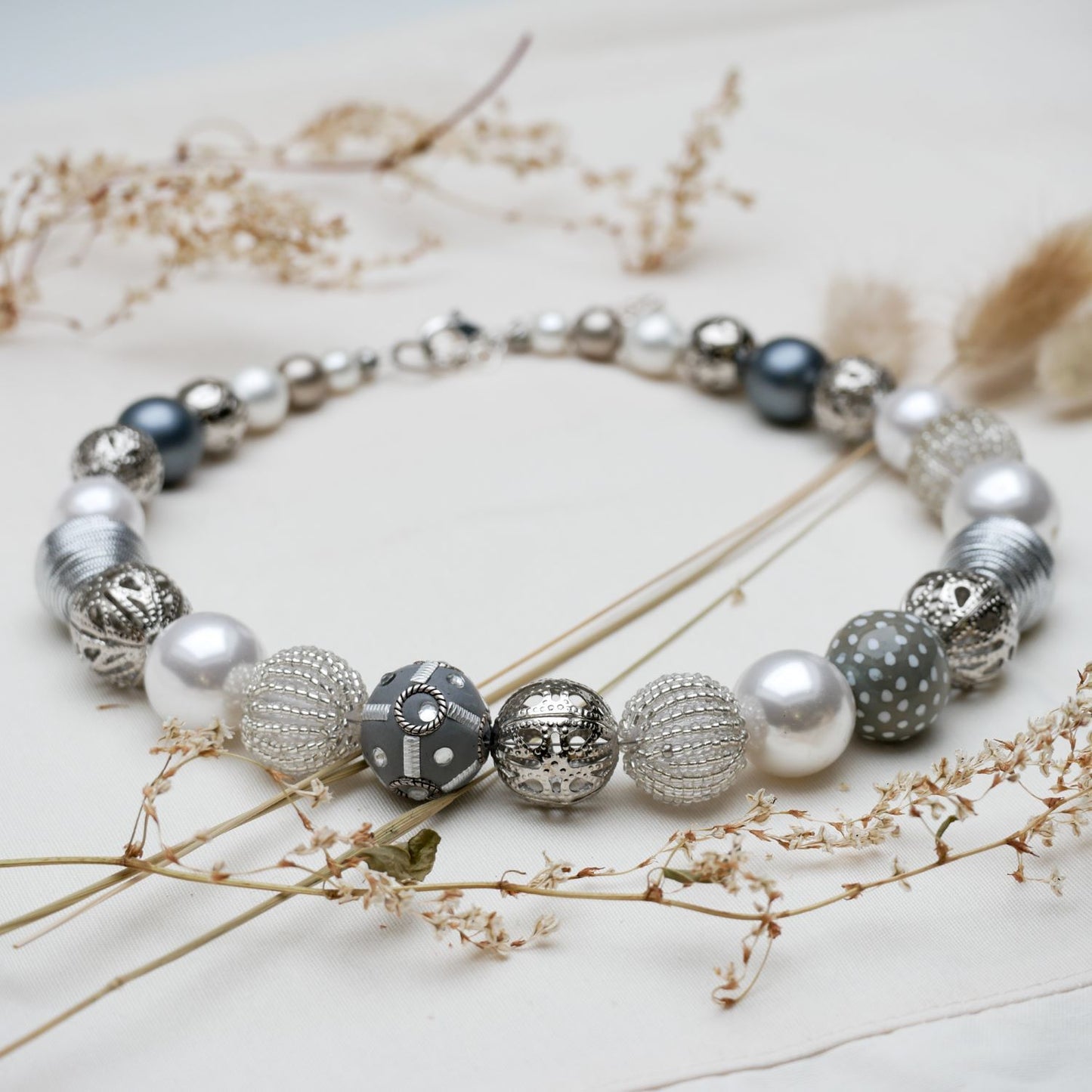 Perlenkette Classic Silver