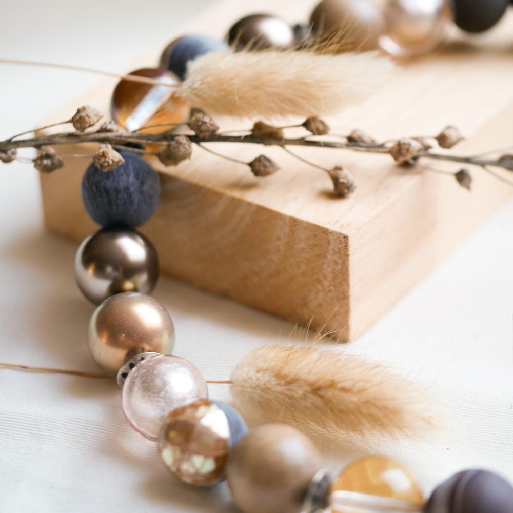 Perlenkette Pearl Beige