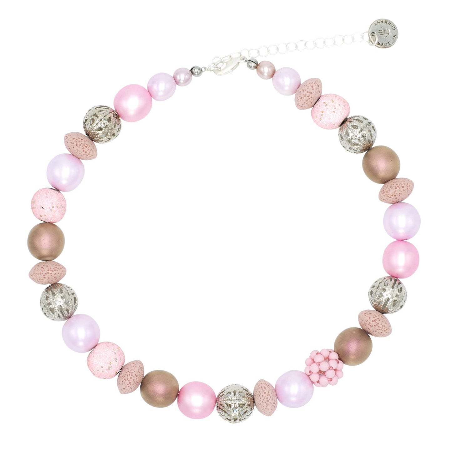 Perlenkette Silver Rosé