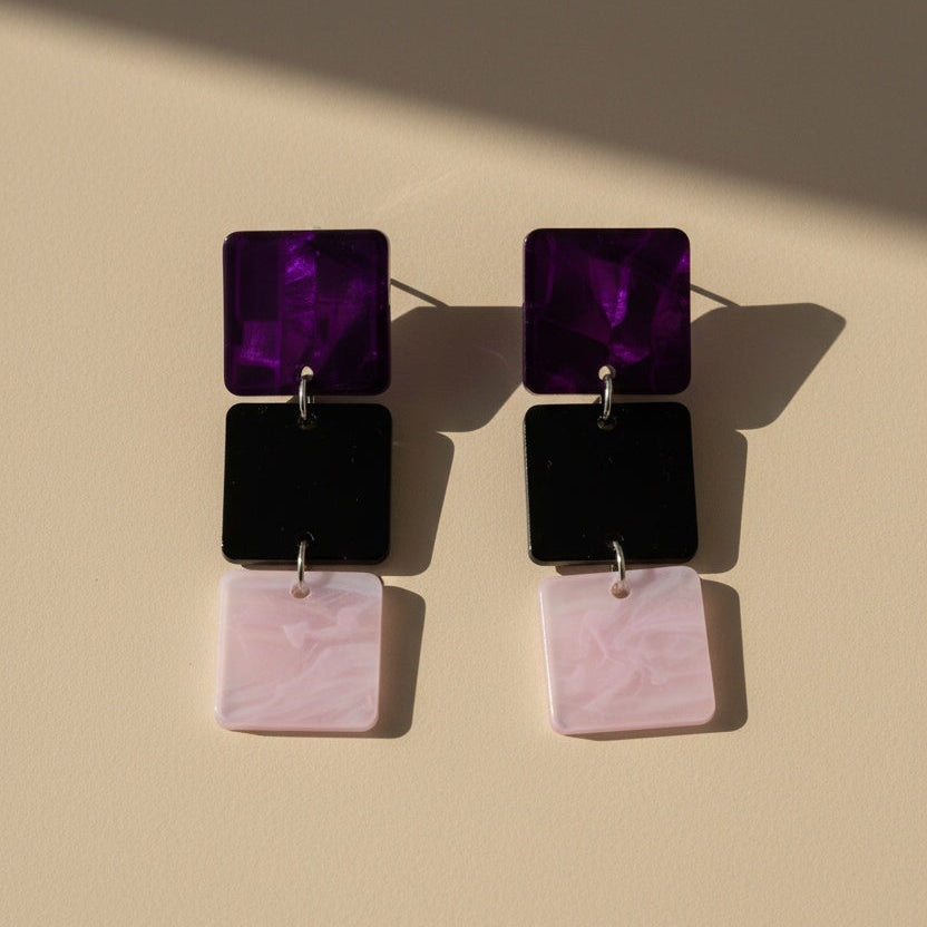Ohrringe Purple Essence
