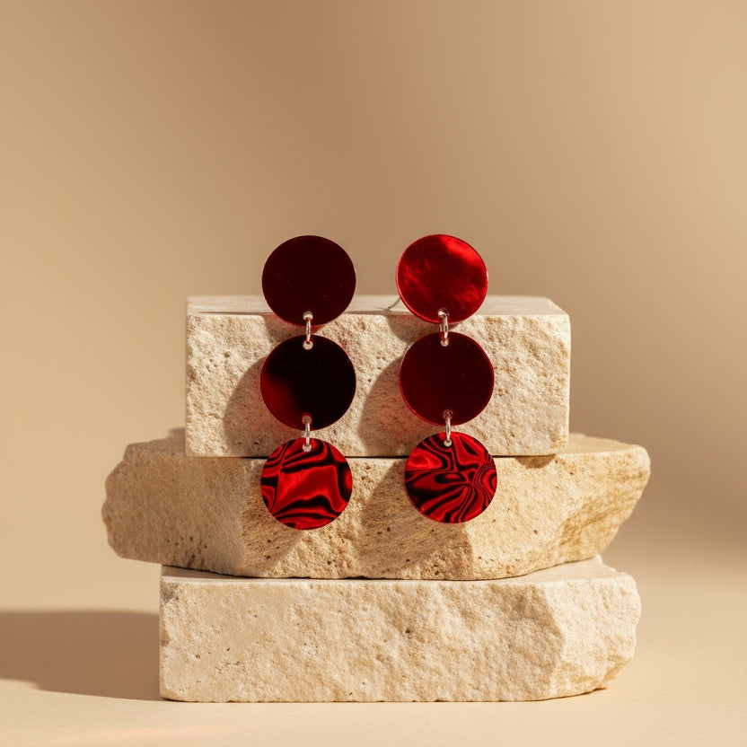 Ohrringe Red Rhythm