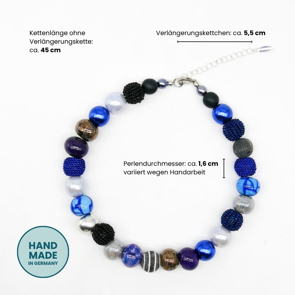 Perlenkette Blue Cliff