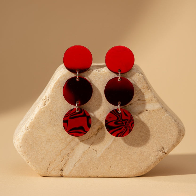 Ohrringe Red Rhythm