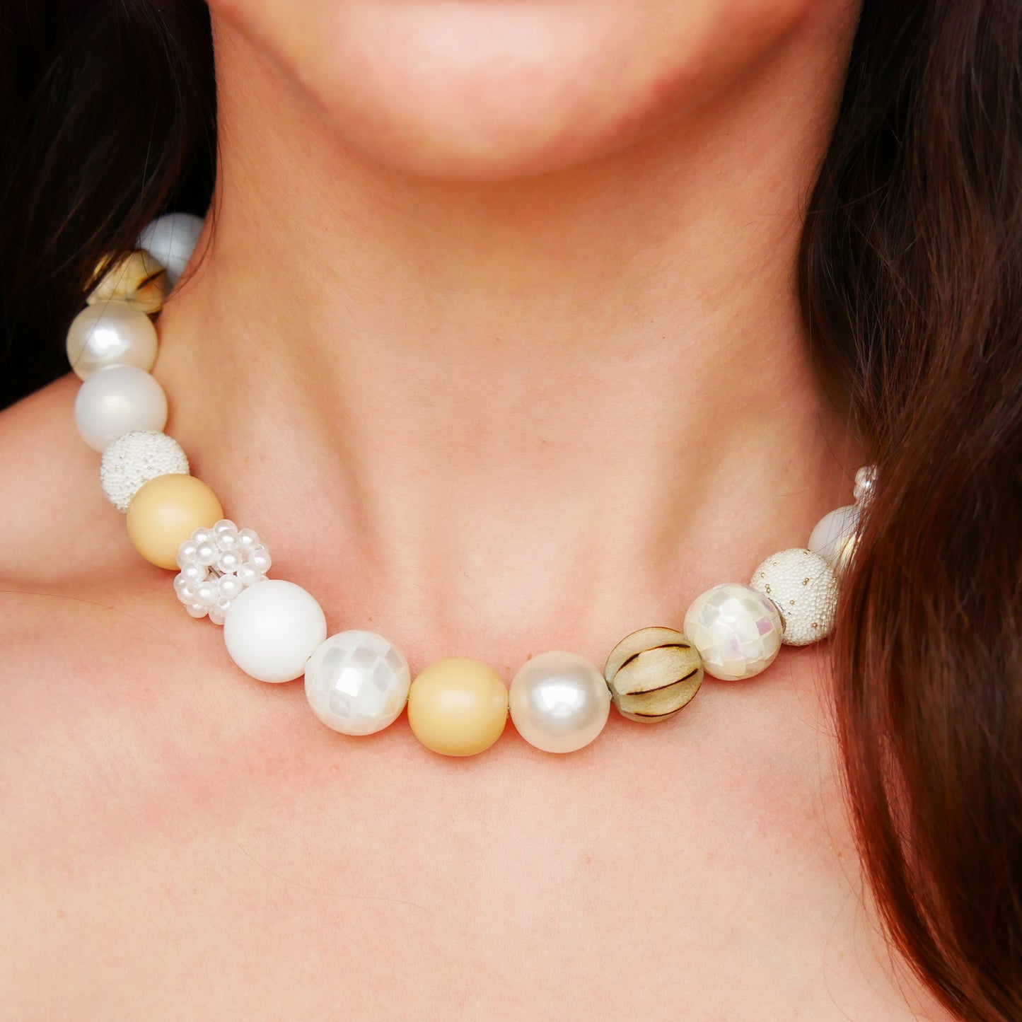 Perlenkette Off-White Dream