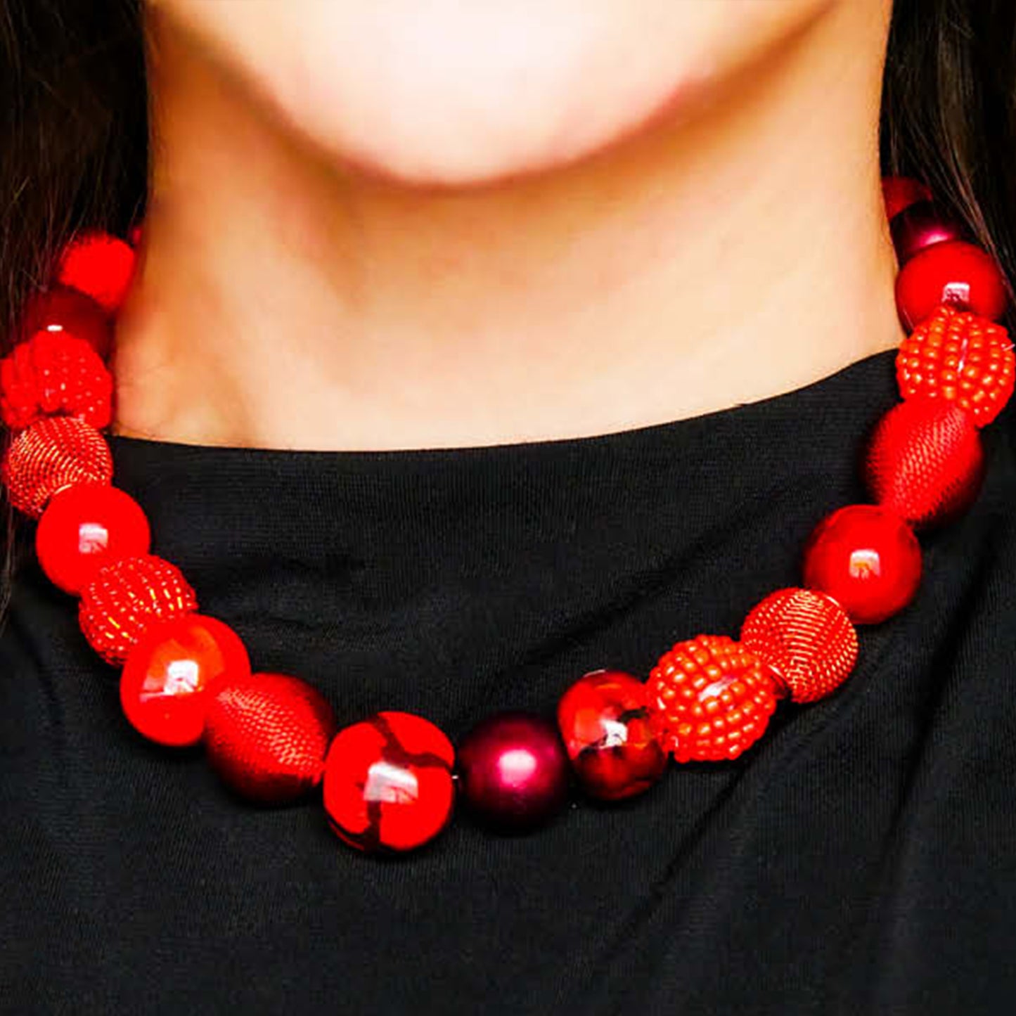 Perlenkette Red Secrets