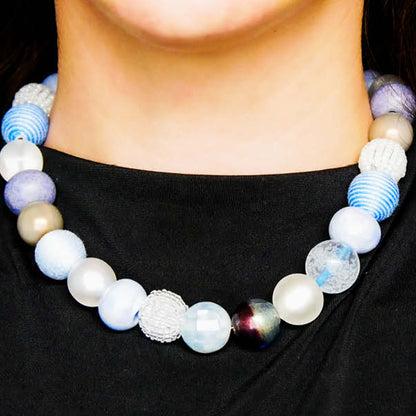 Perlenkette Skylar Light Blue