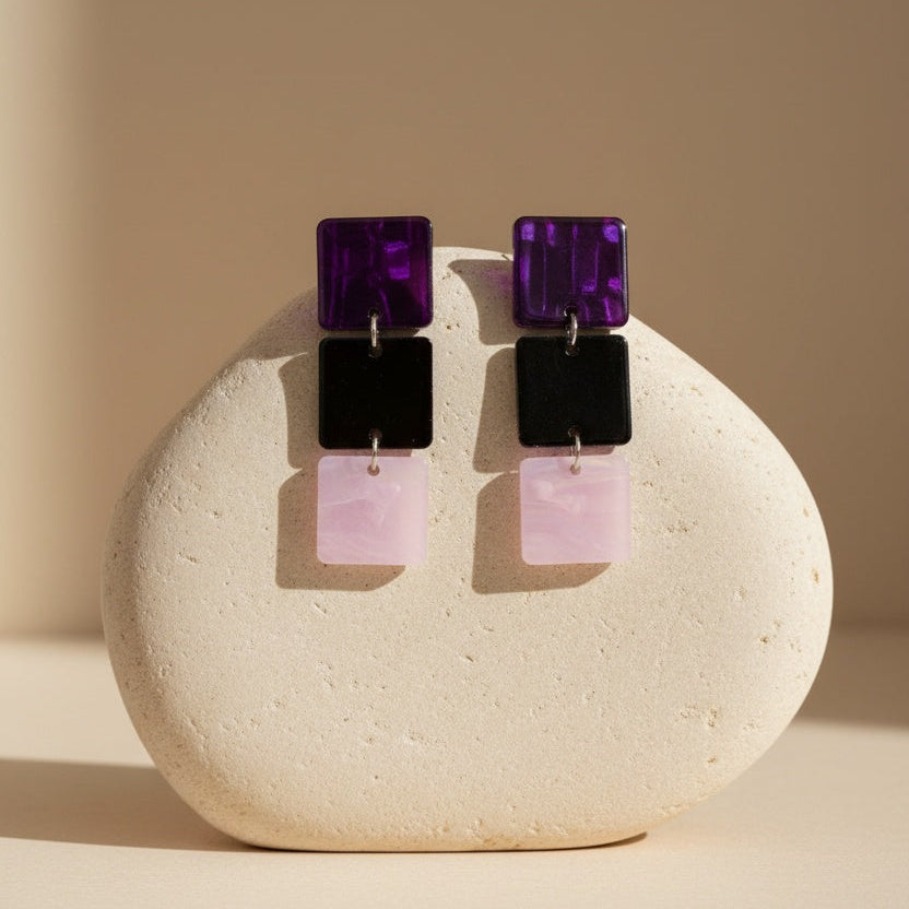 Ohrringe Purple Essence