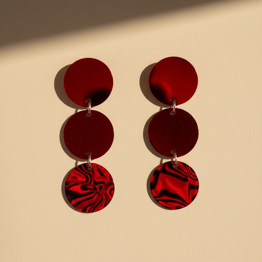 Ohrringe Red Rhythm
