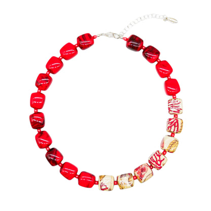 Perlenkette Coral Cubes