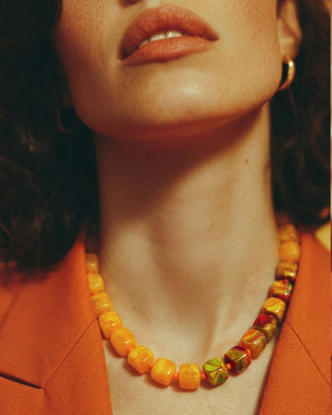 Perlenkette Honey Cubes