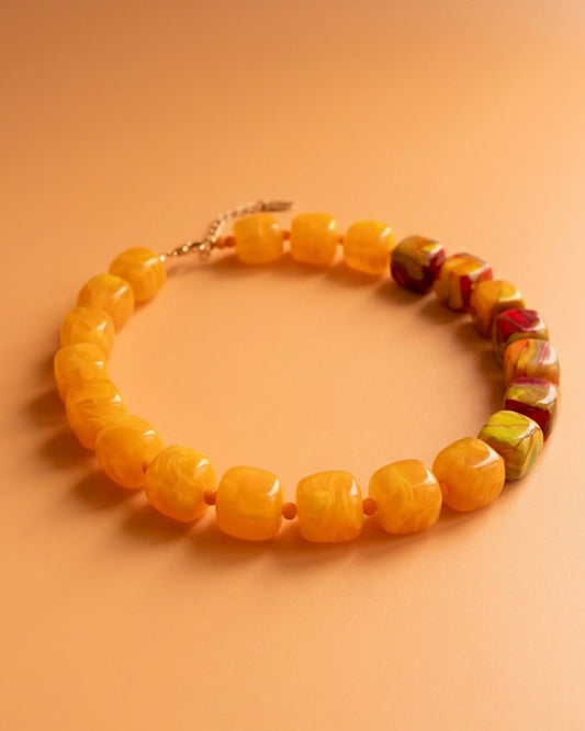 Perlenkette Honey Cubes