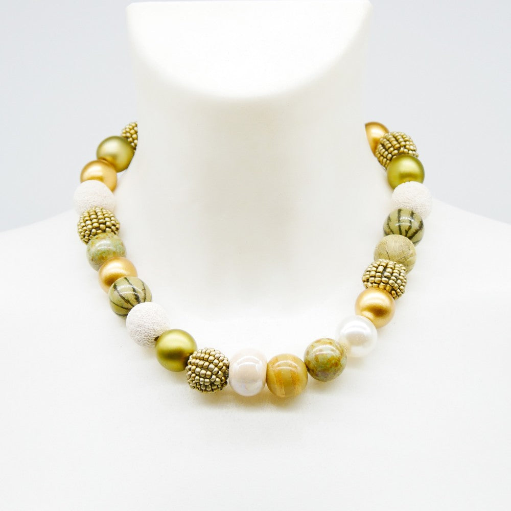 Perlenkette Light Golden Nature