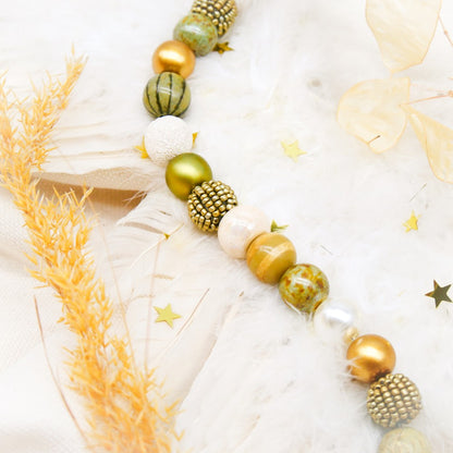 Perlenkette Light Golden Nature