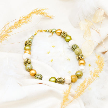 Perlenkette Light Golden Nature