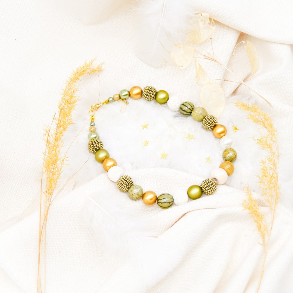 Perlenkette Light Golden Nature