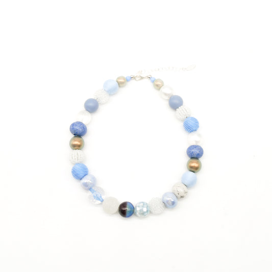 Perlenkette Skylar Light Blue