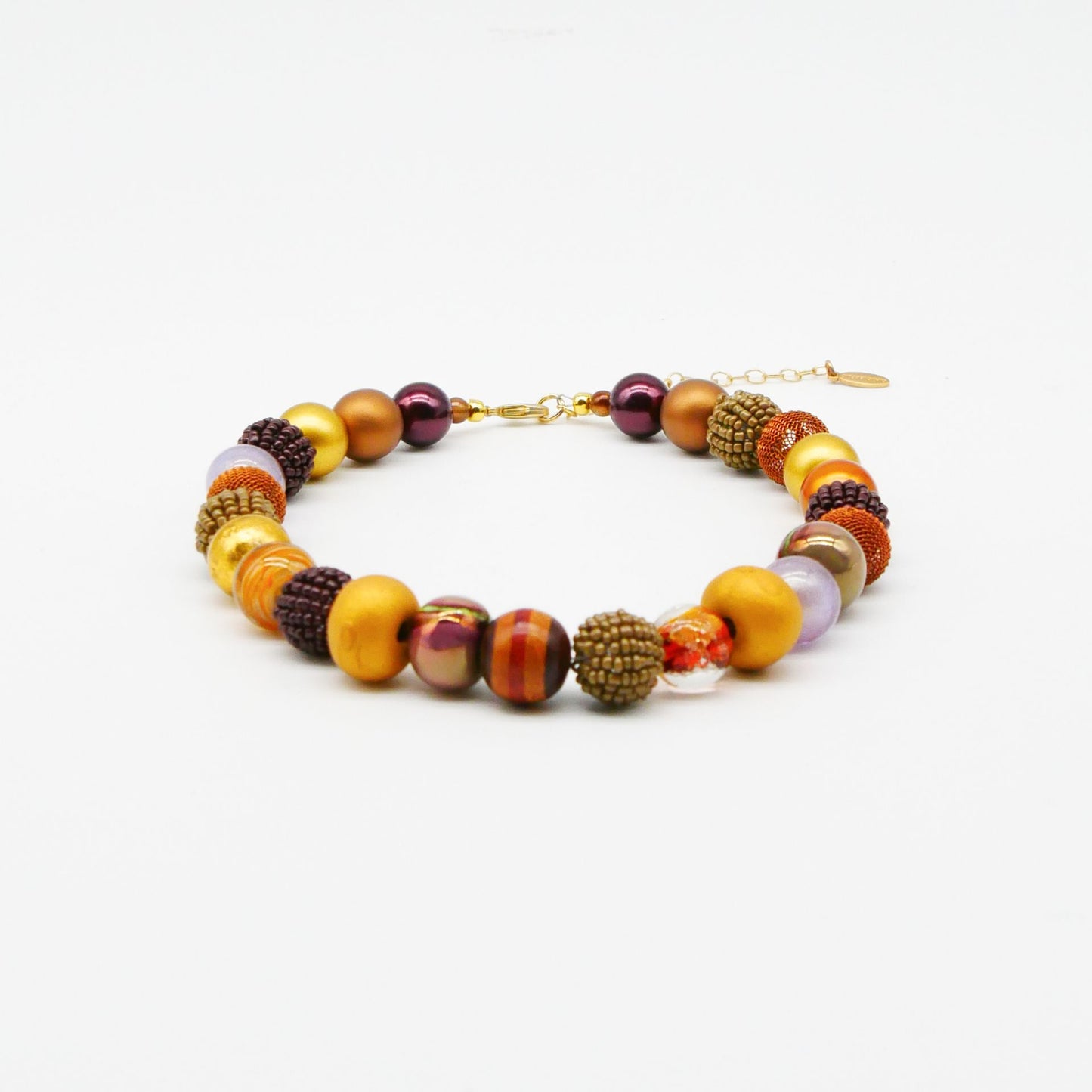 Perlenkette Waldgold