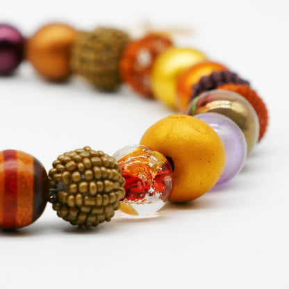 Perlenkette Waldgold