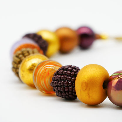 Perlenkette Waldgold