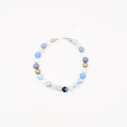 Perlenkette Skylar light blue
