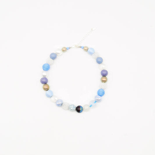 Perlenkette Skylar light blue