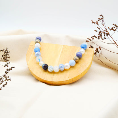 Perlenkette Skylar light blue