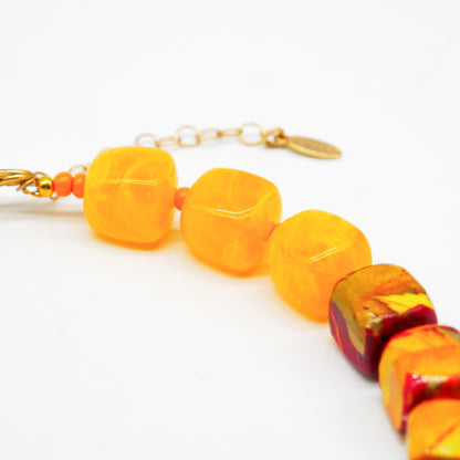 Perlenkette Honey Cubes