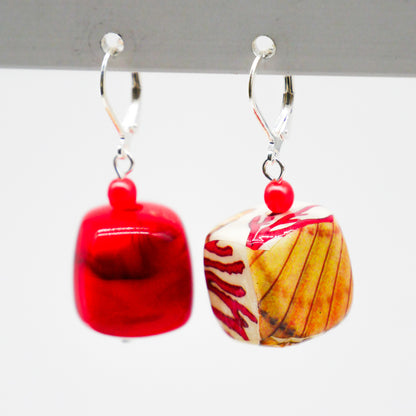 Ohrringe Coral Cubes