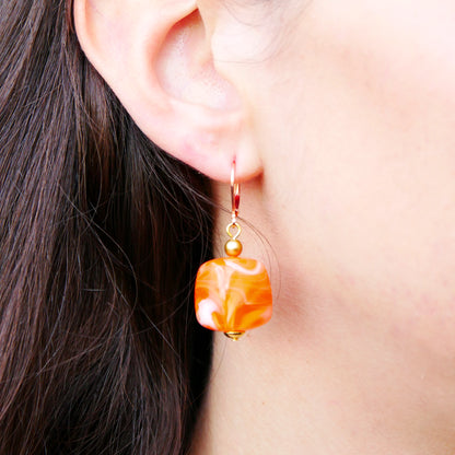 Ohrringe Tangerine Cubes