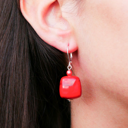 Ohrringe Coral Cubes