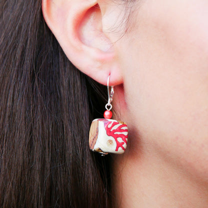 Ohrringe Coral Cubes