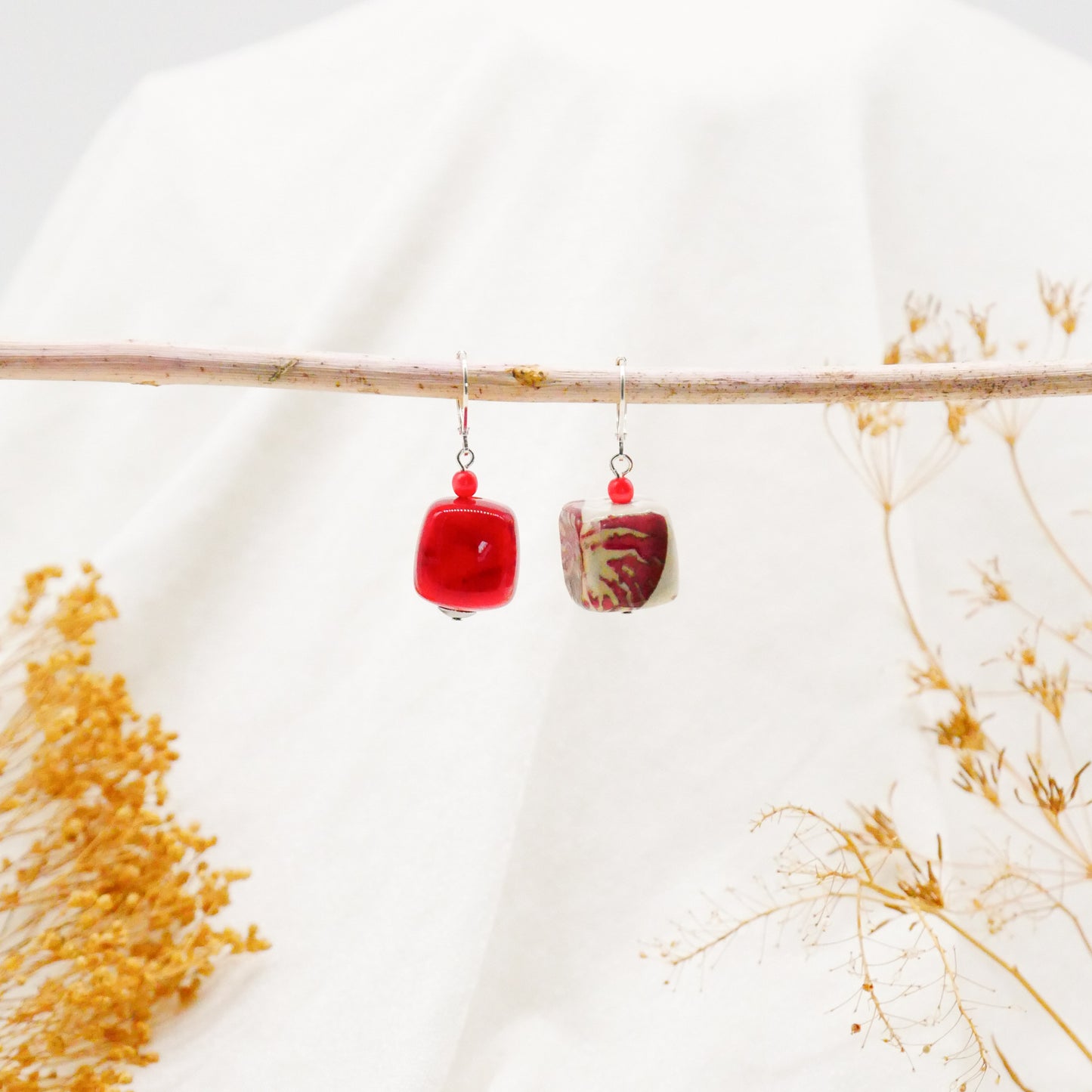 Ohrringe Coral Cubes