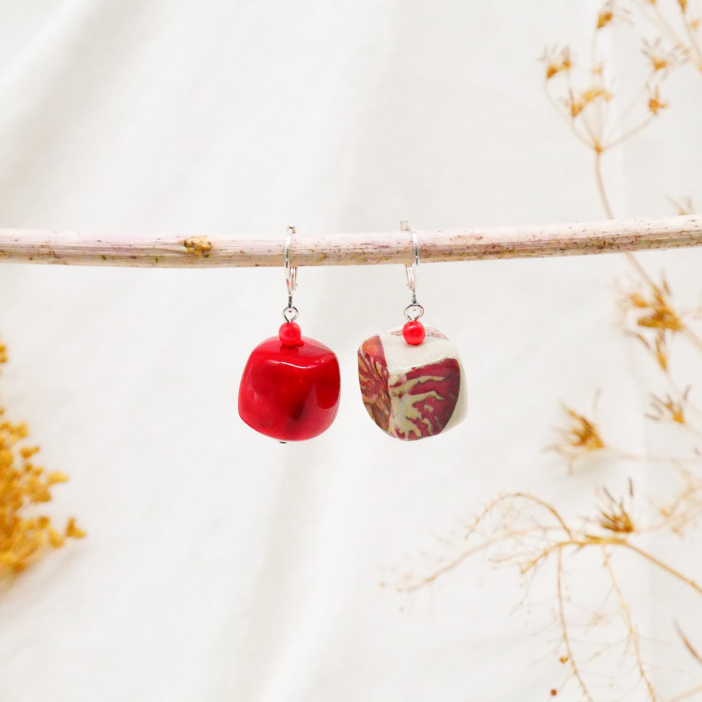 Ohrringe Coral Cubes