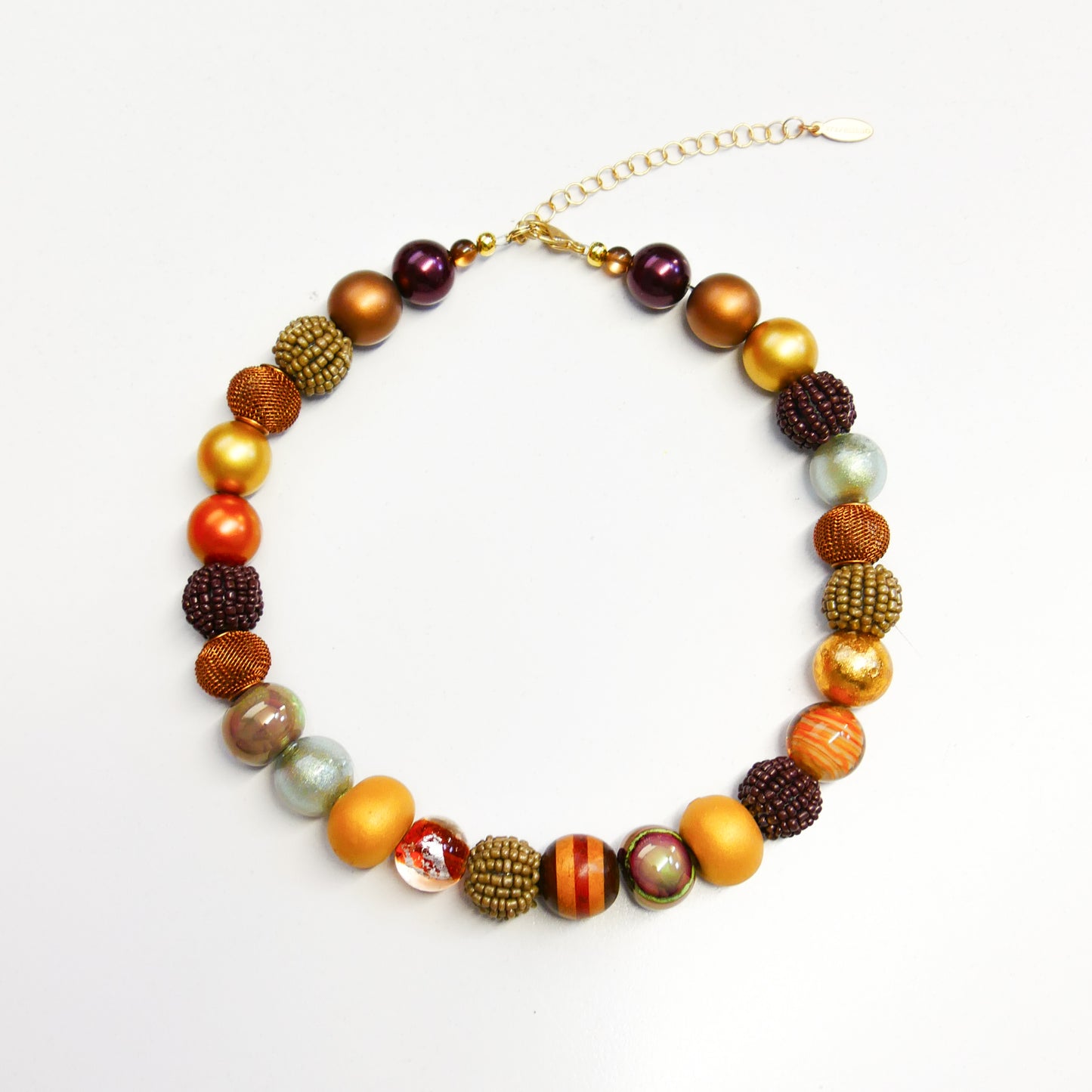 Perlenkette Waldgold